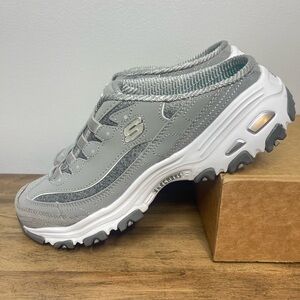 Skechers Sport Women's D'Lites Resilient Slip-on Mule Sneaker Gray 9